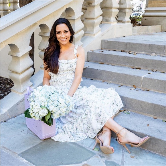 ANTONIO MELANI Dresses & Skirts - Antonio Melani Priya Floral Print Smocked Tiered Ruffle Voile Women’s Midi Dress